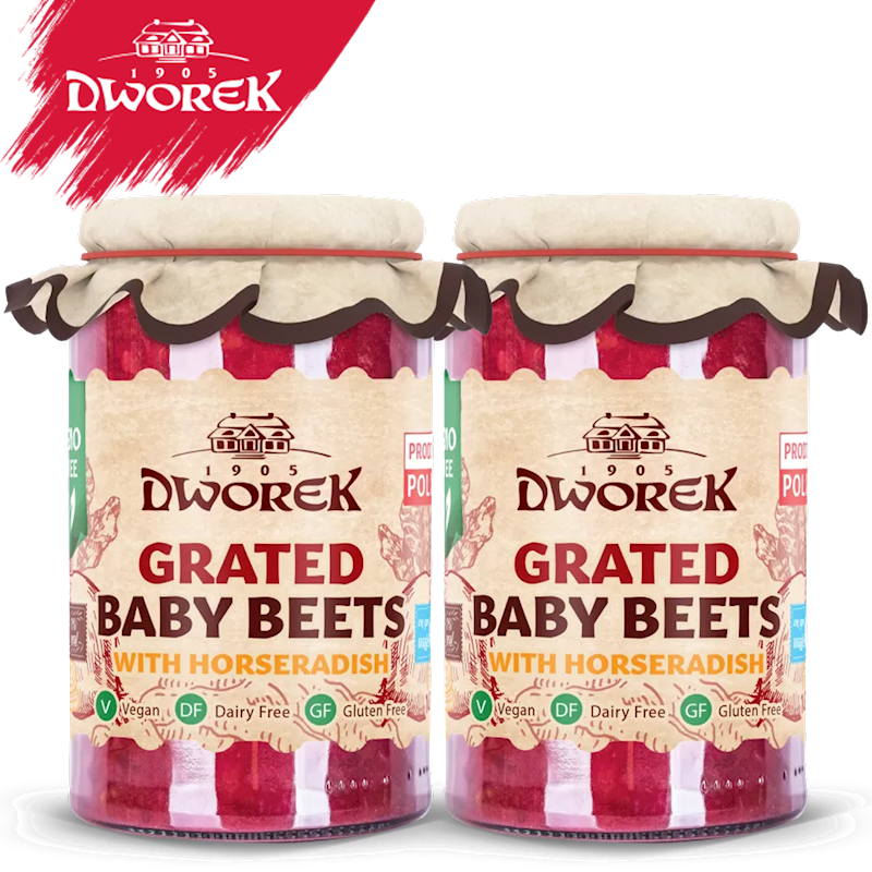 Dworek Grated Baby Beets with Horseradish 11.1 oz (315g)