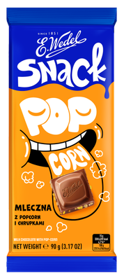 E. Wedel Snack Milk Chocolate with Popcorn 3.2 oz (90g)