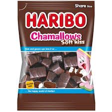 German Haribo Chamallows Soft Kiss (Chocolate Marshmallows) 7 oz (200g)