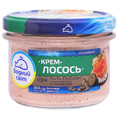Vodniy Svit Mousse Salmon Spread wtih Olive Oil and Truffles 5.6 oz (160g)
