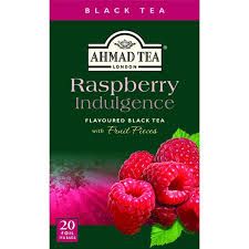 Ahmad Tea Raspberry Indulgence Flavoured Black Tea with Fruit Pieces 1.4 oz (40g)