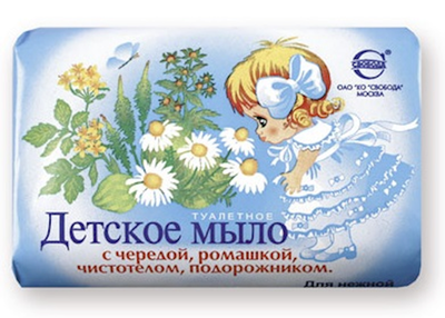 Svoboda Children&#39;s Soap with Biden Tripartita, Camomile, Celandine, and Plantago 3.5 oz (100g)