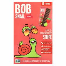 Bob Snail Apple-Strawberry 6 Stripes Box 2.96 oz (84g)
