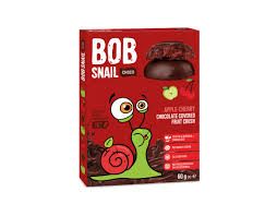 Bob Snail Apple-Cherry Chocolate Covered Fruit Crush 10 pouches 3.5 oz (100g)