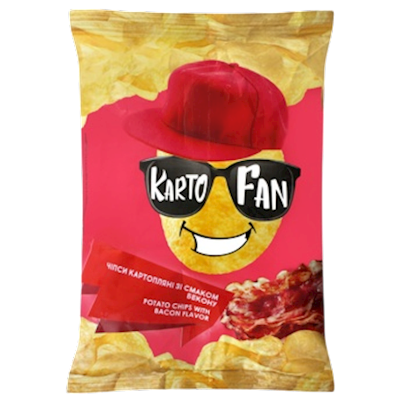 Kartofan Potato Chips with Bacon Flavor 2.5 oz (70g)