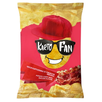 Kartofan Potato Chips with Bacon Flavor 2.5 oz (70g)