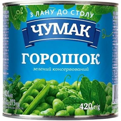 Chumak Green Peas Tin 14.8 oz (420g)