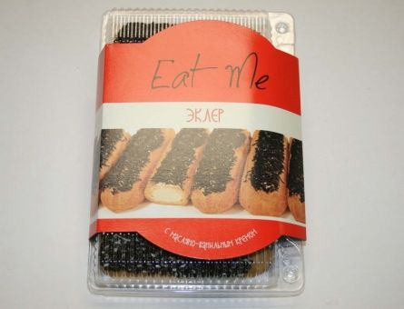 Eclairs &quot;Eat Me&quot; with Butter-Vanilla Cream and Chocolate Sprinkles (5-piece) 8.8 oz (250g)