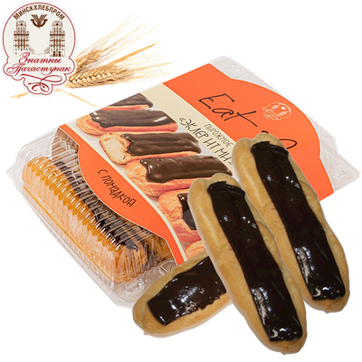 Eclairs &quot;Eat Me&quot; with Chocolate Glaze and Condensed Milk (5-piece) 7.9 oz (225g)