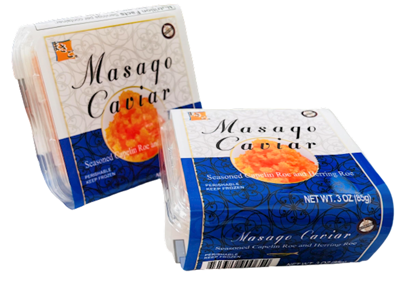 Azuma International Masago Caviar (Seasoned Capelin Roe wth Herring Roe) 3 oz (85g)