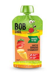 Bob Snail Banana-Strawberry Fruit Smoothie 4.2 oz (120g)