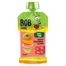 Bob Snail Persimmon-Pink Guava Fruit Smoothie 4.2 oz (120g)