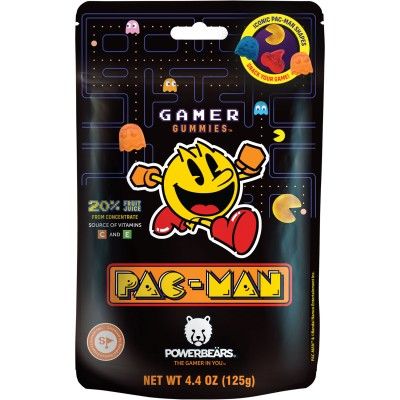 Powerbears Pac-Man Gamer Gummies Bag 4.4 oz (125g)
