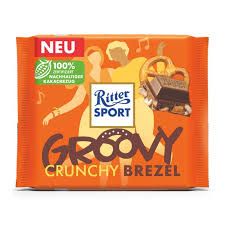 Ritter Sport Groovy Crunchy Brezel (Pretzel) Chocolate 3.5 oz (100g)