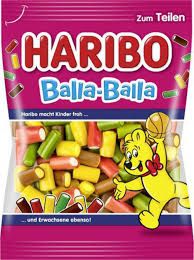 German Haribo Balla-Balla Fruit Gummy Rolls 5.6 oz (160g)