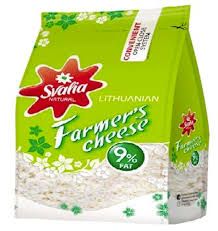 Svalya Lithuanian Classic Farmer Cheese 9% Fat 7 oz (200g)