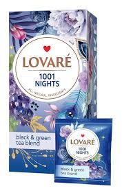 Lovare 1001 Nights Black &amp; Green Blend Tea Bags (24 pieces) 1.7 oz (48g)