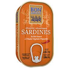 Bon Appetit Sardines in Hot Sauce (Sunflower Oil) 4.2 oz (120g)