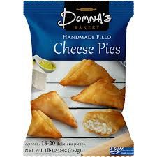 Domna&#39;s Bakery Handmade Fillo Mini Triangle Pies with Mizithra-Feta Cheese 26.5 oz (750g)