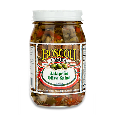 Boscoli Jalapeño (Jalapeno) Olive Salad 15.5 oz (439g)