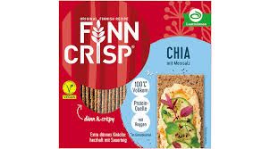 Finn Crisp Chia Seed &amp; Sea Salt Sourdough Rye Thins Crackers 6.8 oz (195g)
