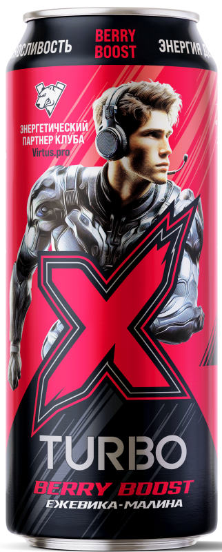 Chernogolovka X-Turbo Berry Boost Energy Drink 15.2 oz (450 ml)