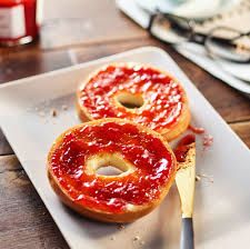 New York Bagel with IMPORTED from FRANCE Sweet Spreads (on the side)