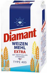 Diamant Wheat Flour Extra Type 405 (Weizen Mehl) 2.2 lbs (1 kg)