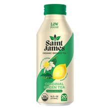 Saint James Organic Original Green Iced Tea 16 oz (473ml)