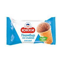 Yukki Plombir Vanilla Flavored Chocolate Ice Cream in Wafer Cup 2.65 oz (75g)