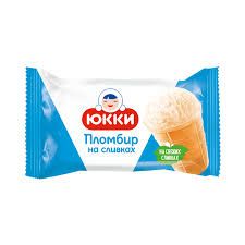 Yukki Plombir Vanilla Flavored Ice Cream in Wafer Cup 2.5 oz (70g)