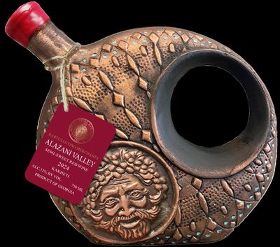 Alazani Valley Semi-Sweet Red Wine 2024 Dionysus Ceramic Design 25 oz (750ml)