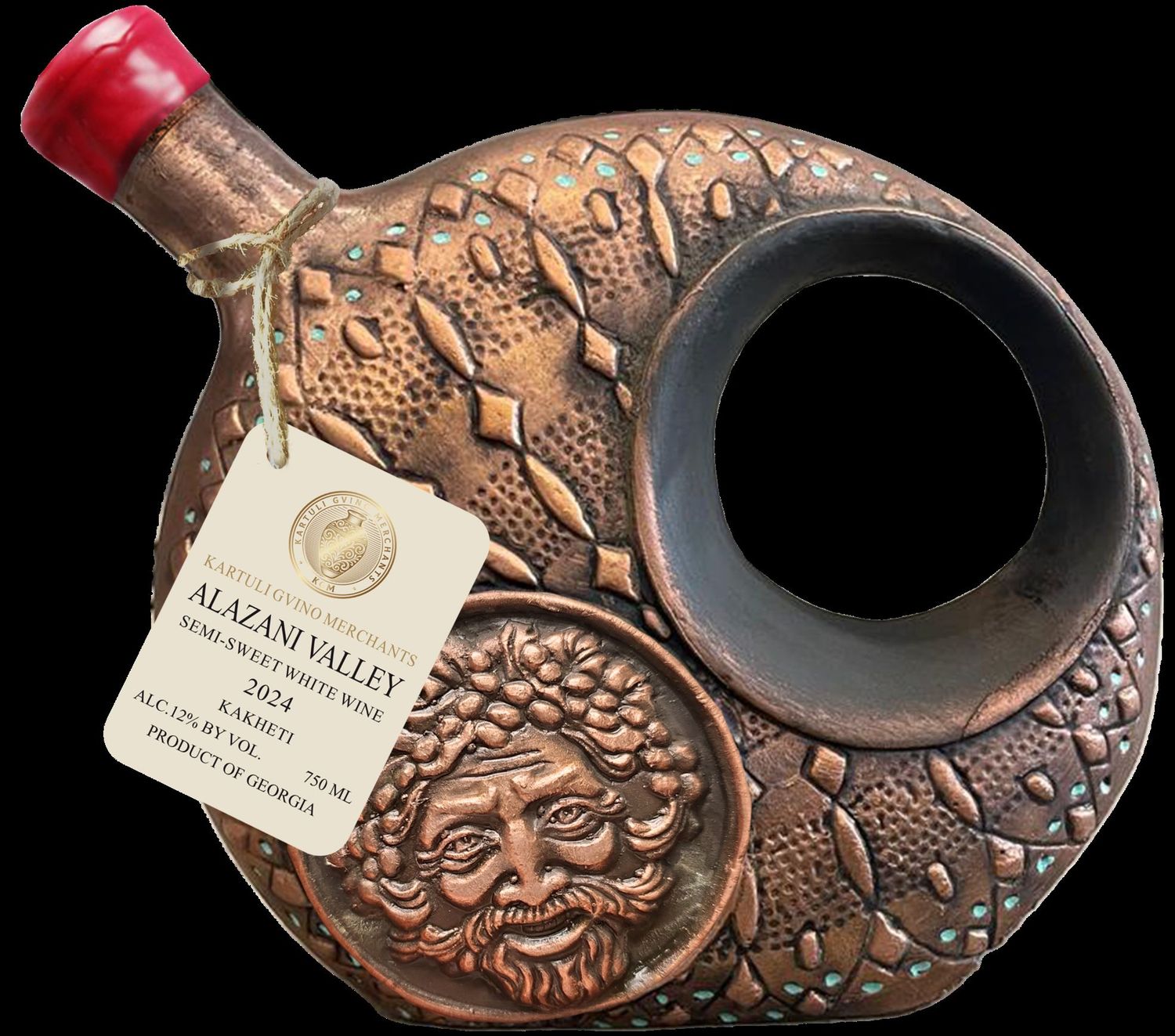 Alazani Valley Semi-Sweet White Wine 2024 Dionysus Ceramic Design 25 oz (750ml)