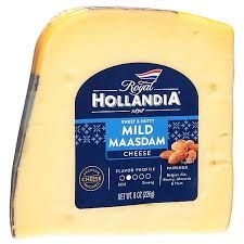 Royal Hollandia Mild Maasdam Cheese Chunk 7.8 oz (226g)