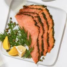 Sliced Gravlax Smoked Salmon Package 4 oz (113g)