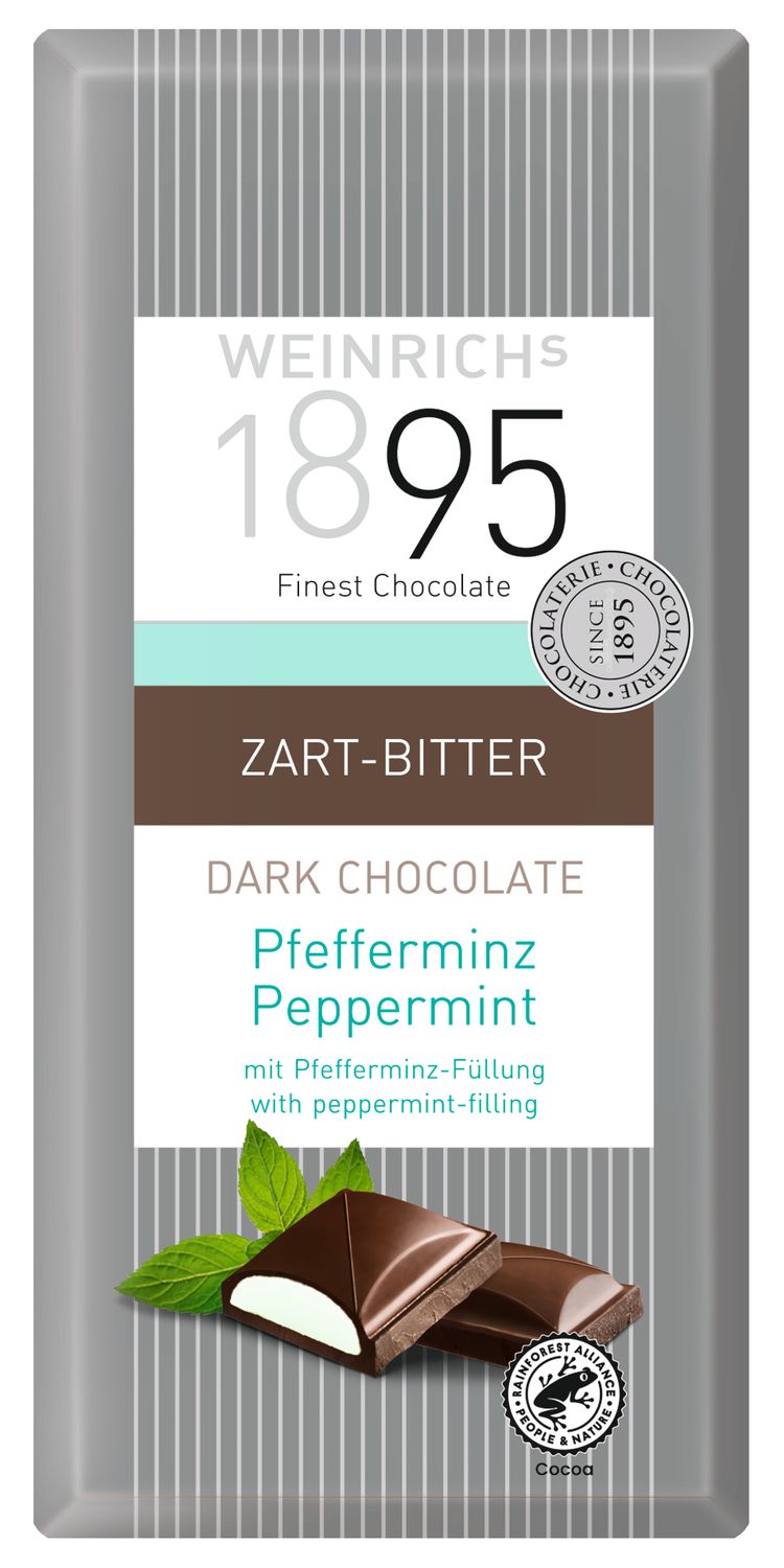 Weinrich&#39;s 1895 Dark Chocolate Peppermint 3.5 oz (100g)