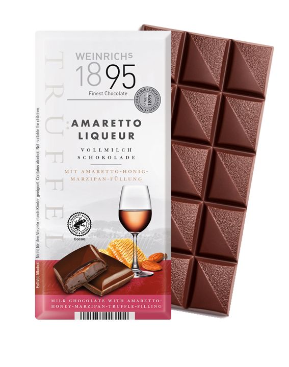 Weinrich's 1895 Milk Chocolate Amaretto Marzipan Bar 3.5 oz (100g) Weinrich's 1895 Milk Chocolate Amaretto Marzipan Bar 3.5 oz (100g)