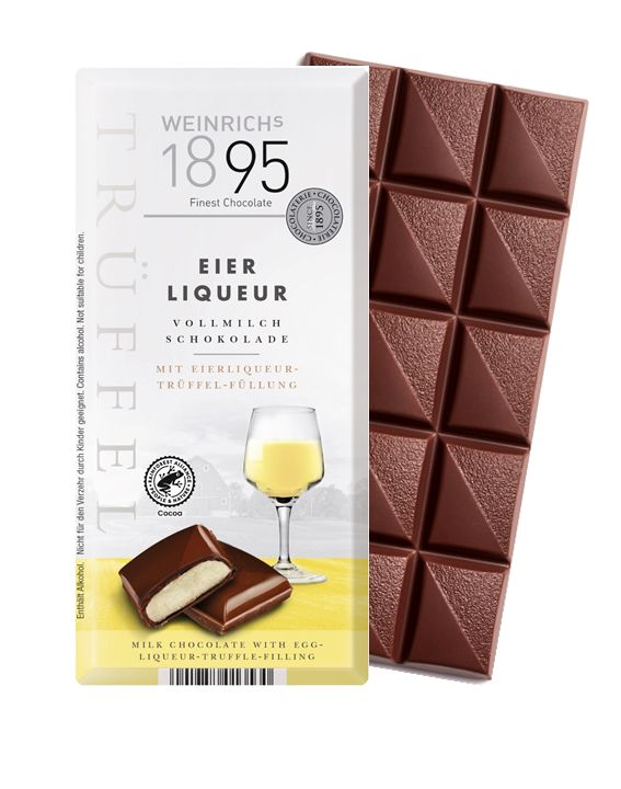 Weinrich&#39;s 1895 Milk Chocolate with Egg Liqueur Truffle Bar 3.5 oz (100g)