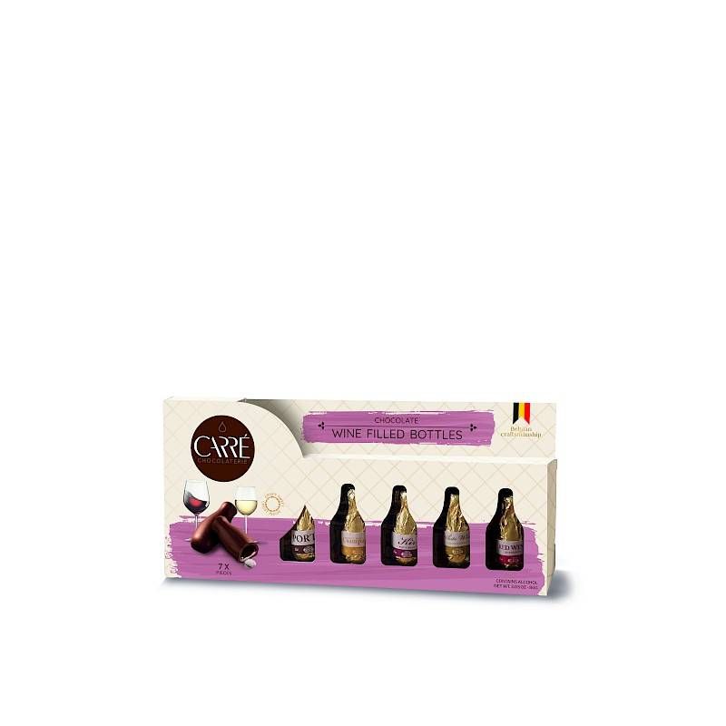 Chocolaterie Carre Chocolate Wine Filled Bottles 3 oz (86g)