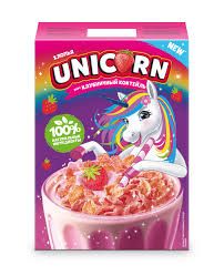 Unicorn Corn Flakes with Strawberry Cocktail Flavor 7.8 oz (220g)