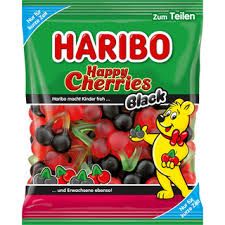 German Haribo Happy Cherries Black 6.2 oz (175g)