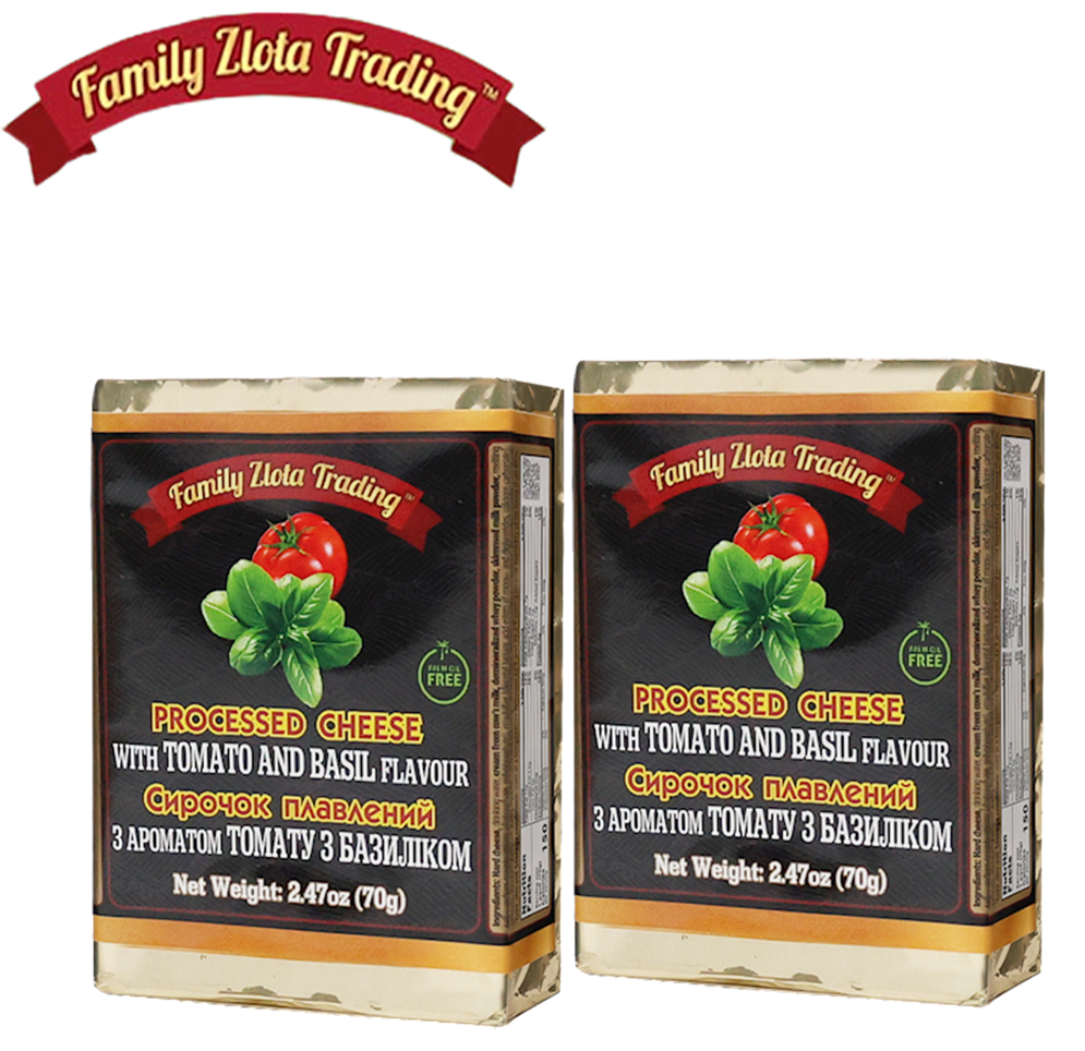 Family Zlota Trading Cream Cheese with Tomato and Basil Flavor 2.5 oz (70g)