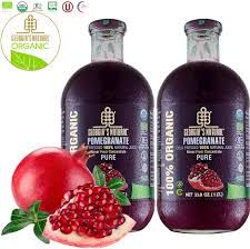 Georgia's Natural 100% Organic Cold Pressed Natural Pomegranate Juice 25.4 oz (750ml)
