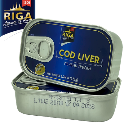 The Best from Riga Cod Liver 4.3 oz (121g)