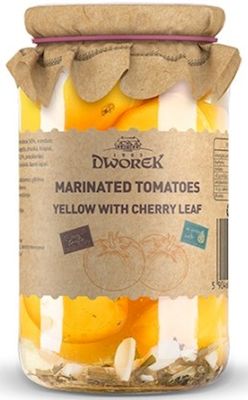 Dworek Marinated Yellow Tomatoes with Cherry Leaf 30.4 oz (900ml) Dworek Marinated Yellow Tomatoes with Cherry Leaf 30.4 oz (900ml)
