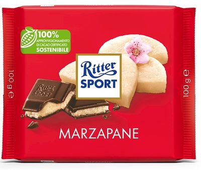 Ritter Sport Dark Chocolate with Marzipan 3.5 oz (100g) Ritter Sport Dark Chocolate with Marzipan 3.5 oz (100g)