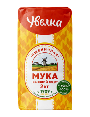 Uvelka Wheat Flour Highest Grade 4.4 lbs (2kg)