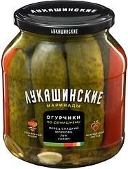 Lukashinskie Homestyle Marinated Cucumbers with Sweet Pepper, Carrots, Onions, and Dill 24 oz (670gr) Lukashinskie Homestyle Marinated Cucumbers with Sweet Pepper, Carrots, Onions, and Dill 24 oz (670gr)