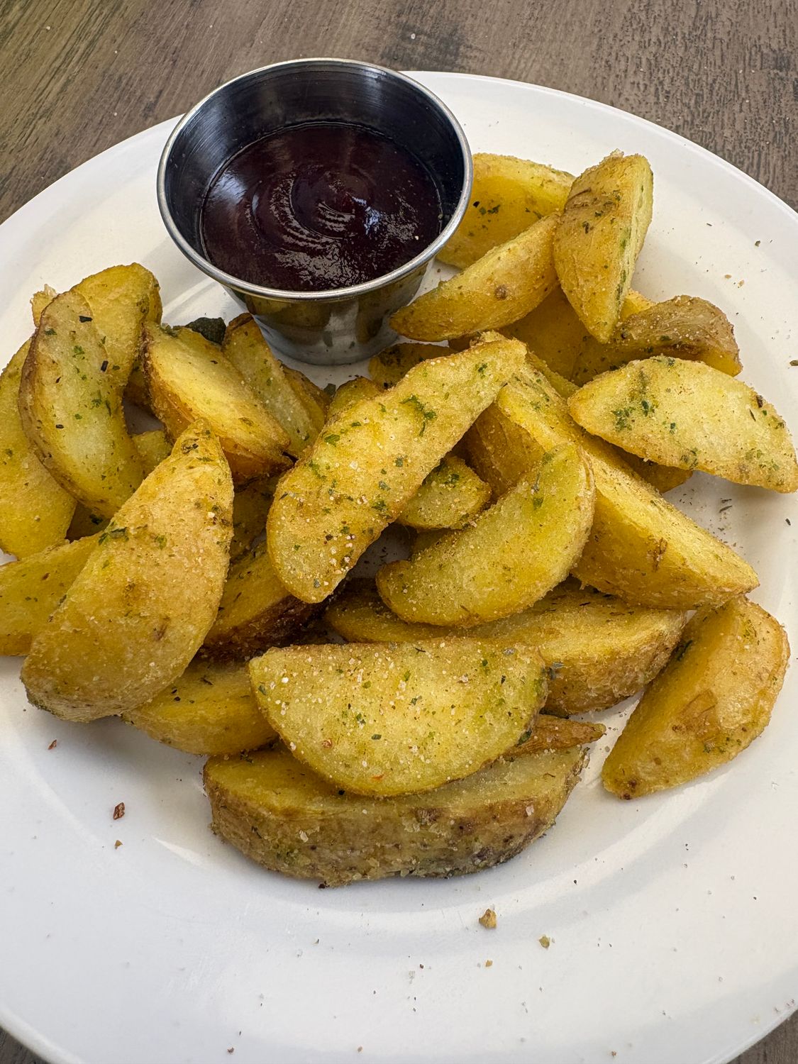 Dockside Potato Wedges with Fine Herbs.  Order by Phone, In-Store and ONLINE.