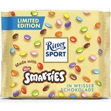 Ritter Sport White Chocolate with Smarties 3.5 oz (100g) Ritter Sport White Chocolate with Smarties 3.5 oz (100g)